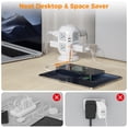 thumbnail image 4 of Regleta protectora contra sobretensiones de torre de 10 pies, cable de extensión plano largo TESSAN con múltiples salidas, 8 salidas de CA con 4 puertos USB (1 USB C), estación de carga con protección, 4 of 5
