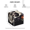 thumbnail image 2 of Rateoe Bow Flower Skull Pattern Tissue Box Cover, Modern Square Decorative Leather Facial Paper Case Organizer Holder Dispenser 5X5X5'', 2 of 8