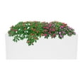 thumbnail image 4 of ToppiJoy 22in Rectangular Planter Box, Tall Steel Metal Planter Large Long Box Plant Pot for Outdoors, Modern Heavy Duty Flower Pot for Patio, Deck, Yard, Garden (White), 4 of 20
