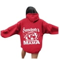 thumbnail image 1 of WEAIXIMIUNG Sweat à Capuche Rouge pour Femmes, Imprimé Lettre de Football (Style 4), 1 of 4