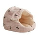 thumbnail image 1 of Cama para gatos tipo cueva redonda, cama para mascotas cálida tipo cápsula para gatos con cortina de puerta, cómoda y cubierta. Rosa, 1 of 9