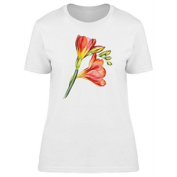 Drawing Of A Freesia Flower Tee Women's -Image by Shutterstock