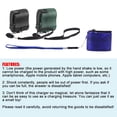 thumbnail image 4 of Emergency Outdoor Hand Crank Generator Emergency Charger 5.5V Travel Charger Accessory Outdoor Blue/Black/Green, 4 of 7