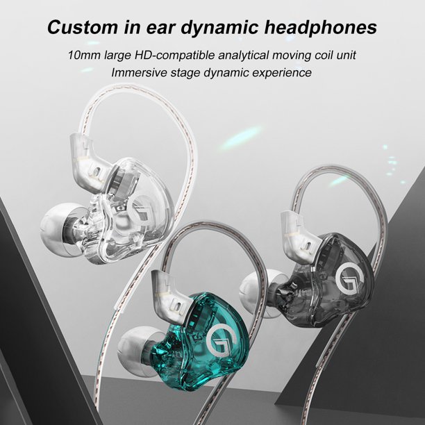 Gwong Electrónica GK-G1 Auriculares con cable HiFi Música con micrófono ABS Cómodo Auricular ergonómico para el deporte