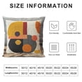 thumbnail image 5 of Decorative Geo Pillowcase, Boho Colored Throw Pillow Cover for Couch Sofa Bed Stylish Decor, Simple Cotton Textured Cushion Sham, Square 18 inches, 1PC(Yellow Orange), 5 of 5