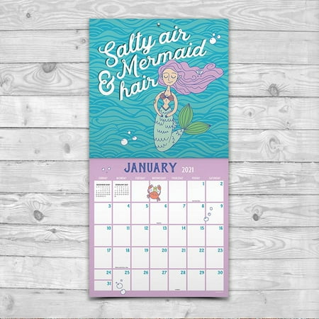 2021 Mermaids Wall Calendar Walmart Canada january 2021 calendar mermaid