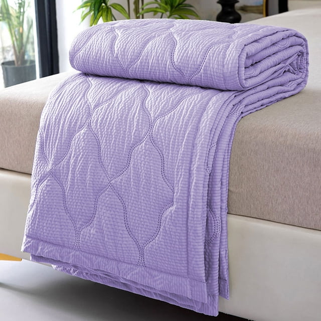 Fiudx Edredón de Verano, Manta de Seda Helada con Tacto Fresco, Tejido Ligero y Transpirable, Lavable a Máquina, Manta de Viaje para La Siesta, Alivio para Quienes Duermen con Calor, Regalo Perfecto