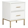 thumbnail image 6 of Allora Two Drawer Wood Nightstand in White, 6 of 6