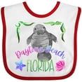 thumbnail image 3 of Inktastic Daytona Beach Florida Cute Swimming Manatee Boys or Girls Baby Bib, 3 of 4