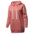 thumbnail image 2 of A2Y Women's Relax Fit Long Sleeve Kangaroo Pockets Hoodie Sweatshirts Rose M, 2 of 6
