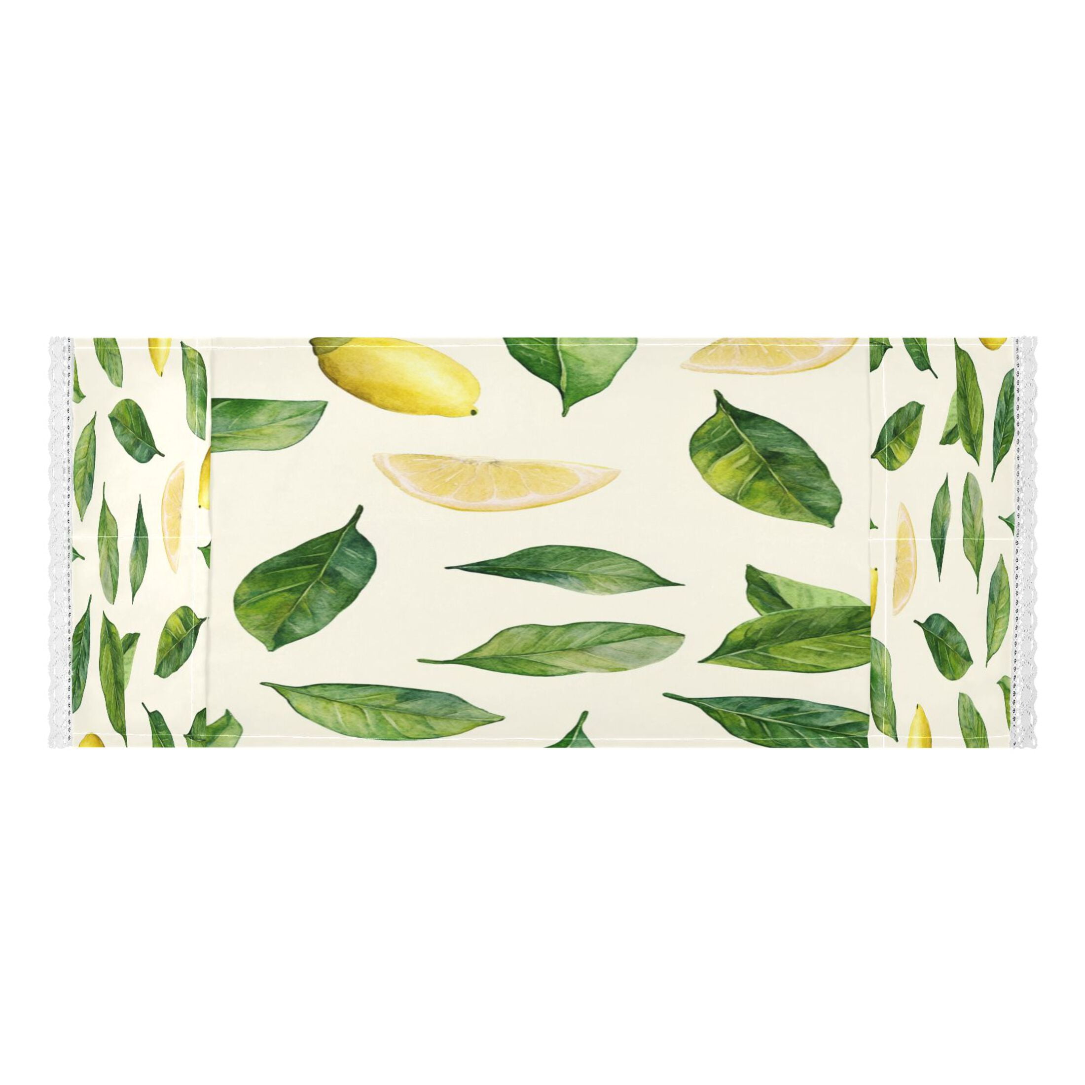 Lemon LeafWasher and Dryer Covers Dust-Proof and Oil Resistant Fridge Cover with 4 Storage Pockets Washing Machine Top Cover for Laundry Kitchen Home 51.2 x 22 In