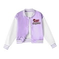 thumbnail image 7 of Staki Christmas Long Cardigan Jacket Kid Kids Baseball Jacket Long Sleeve Chritmas Varsity Jackets for Boys and Girls Buttons Coat(Purple,5-6 Years), 7 of 7