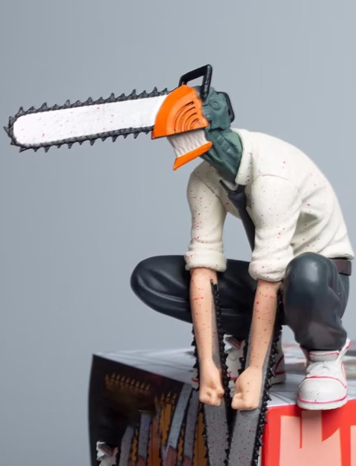 New Chainsaw Denji (Squat Ver) Character Anime Model Statue Action Figures Desktop Ornament Popular Decorations Fan Souvenirs Creative Gift Collectable