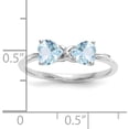 thumbnail image 3 of 14K White Gold Polished Aquamarine Bow Ring (Size 7) Made In Thailand xbs554, 3 of 5