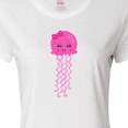 thumbnail image 4 of Inktastic Pink Jellyfish, Cute Jellyfish With Pink Ribbon Women's T-Shirt, 4 of 5