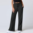 thumbnail image 4 of Women's Pants, High Waist Baggy Wide Leg Yoga Sweatpants, Lightweight Comfy Casual Daily Bottoms With Pockets, 4 of 6