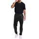 thumbnail image 2 of Pantalones metálicos INSPIRE CHIC para hombres con cintura ajustable, joggers brillantes de lentejuelas 28 negro, 2 of 5