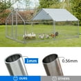 thumbnail image 5 of Dextrus Extra Large Metal Chicken Coop,Spacious Metal Walk-in Chicken Coop,Secure Poultry Enclosure with Waterproof Cover for Outdoor Farming - 2 Cages, 5 of 6
