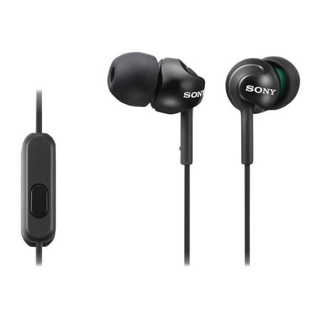 Sony MDR-EX110AP/B - EX Series - earphones with mic - in-ear - 3.5 mm jack - noise isolating - black
