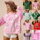 thumbnail image 2 of Sudadera navideña con lentejuelas para mujer, camisetas con gráficos bonitos para vacaciones, sudadera de manga larga con cuello redondo y lentejuelas que combina con todo, 2 of 5