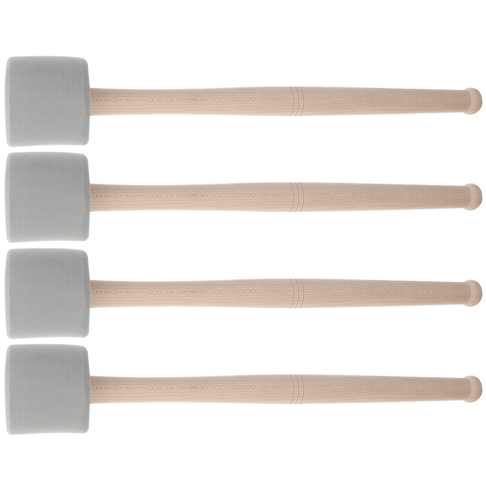 AURARMLET Bass Drum Mallet Wood Grey 2 Pairs 12.77x1.97x1.97in
