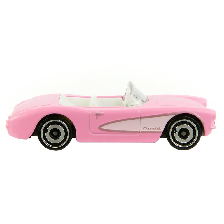 Hot Wheels Barbie Car, Die-Cast Pink Corvette in 1:64 Scale from