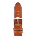 thumbnail image 3 of Hirsch Bagnore Retro-Style Leather Watch Strap - Golden Brown - L - 20mm - Shiny Silver Buckle - Retro-Styled Calf Leather Band, 3 of 9