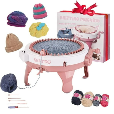 SENTRO 48 Needles Knitting Machines with Row Counter,Smart Knitting Crochet Machine,Weaving Round Loom,Double Knit Loom Machine Kit,DIY Knit Scarf Hat Sock
