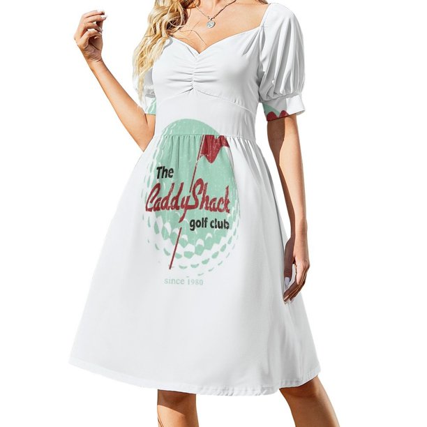 Vestido de manga corta The CaddyShack Golf Club 1980, vestido de verano, vestidos elegantes, tallas grandes, vestido