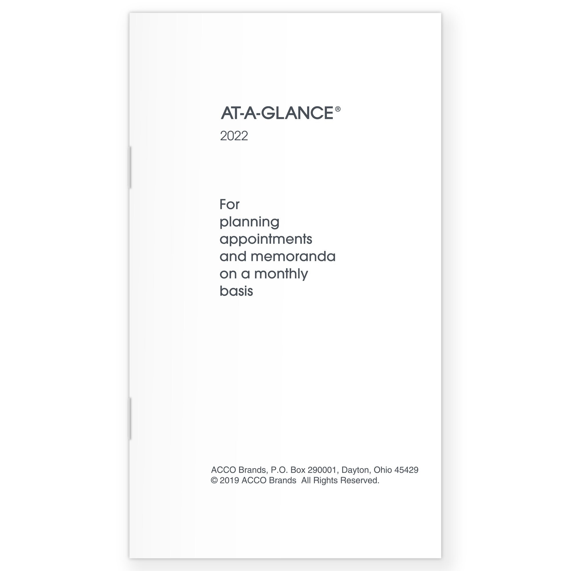 AT A GLANCE Monthly Planner Refill For 70 064 3 1 2 X 6 January 