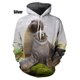 thumbnail image 3 of Sudadera con capucha con estampado de foca 3D para hombre y mujer, divertida sudadera con capucha con estampado de foca oso, estilo Harajuku, 3 of 5