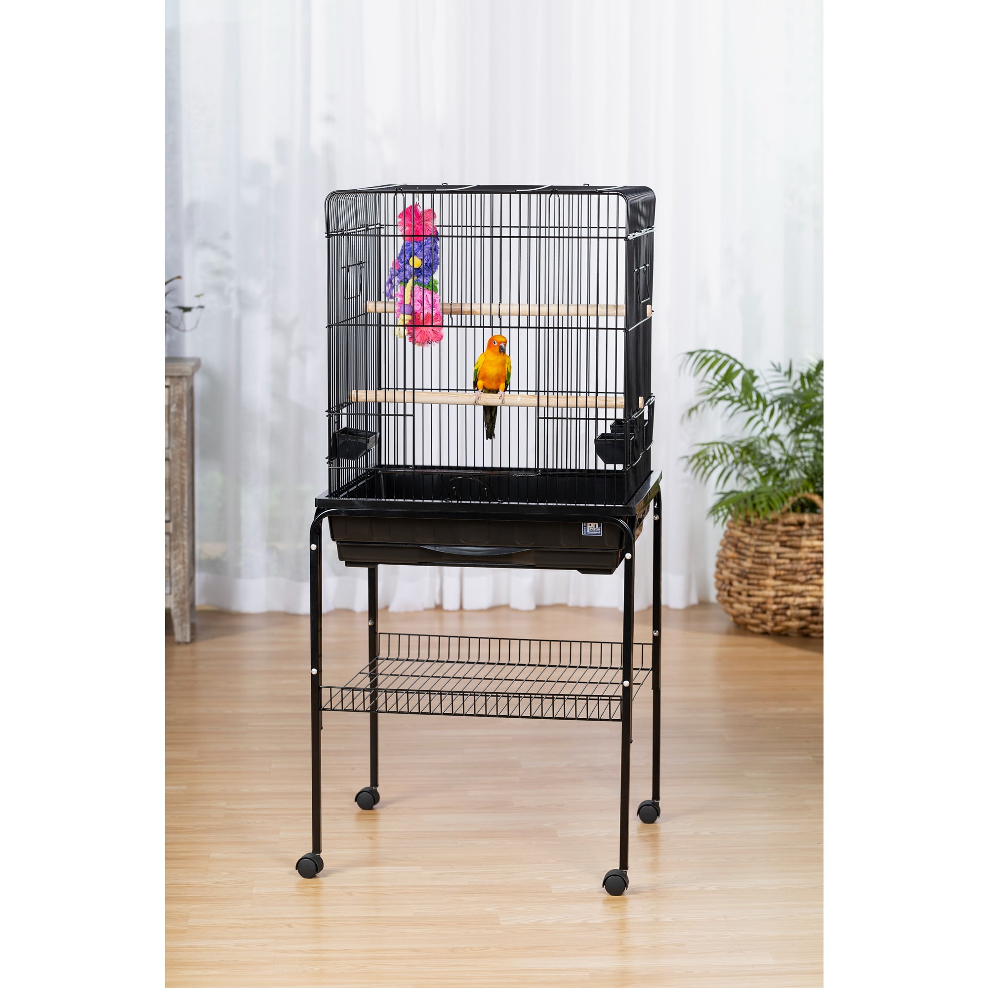 Prevue Pet Products Parrot Bird Cage - Black SP25217B/B