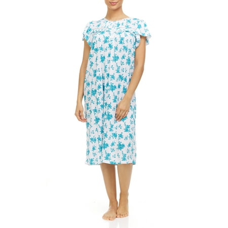 

EZI Women s Plus Cotton-Rich Short Sleeve Darling Nightgown