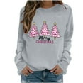 thumbnail image 5 of Christmas Sweatshirts for Women Cropped Sweatshirts Fall Crewneck Sweatshirt Graphic Long Sleeve Shirts Cotton, 5 of 5