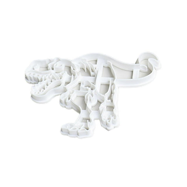 Pressable Dinosaur Theme Cookie Cutters Plastic Biscuits Mold Chocolate Mold Cookie Stamps DIY Cake Mold Kitchen Tool