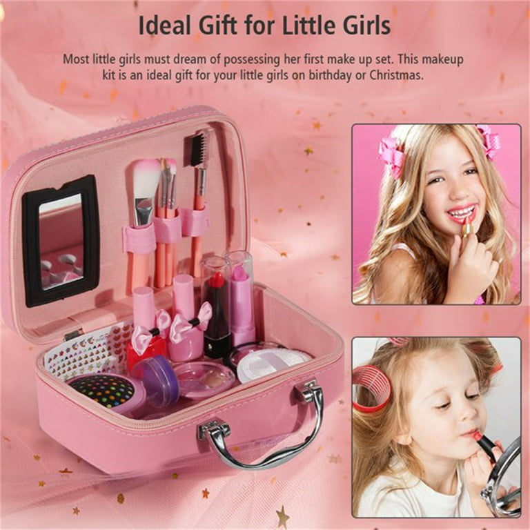 Makeup Girls Toy 20 Pcs Washable Kids Makeup Kit for Girls Non