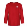 thumbnail image 3 of Mens T -Shirts Male 3/4 Sleeve Comfortable Crewneck Graduated Color Fit Tee Tee Shirts Men Red XXXXL, 3 of 4