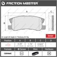 thumbnail image 3 of Friction Master D868 Rear Ceramic Brake Pads Replacement Set, 3 of 4