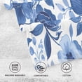 thumbnail image 4 of Cotton Towel Two-Piece 16x28 Inch One Sizex2 Face Towel Set Towel Set Cotton Hand Bath Towel Bathroom Beach Big Dark Blue Flowers, 4 of 8