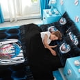 thumbnail image 5 of meiyoeat Boys Baseball Sport Games 7Pcs Queen Bedding,Modern Geometric Honeycomb Pattern Bedding Comforter Set Queen For Kids,Black Reversible, 5 of 7