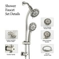 thumbnail image 2 of PROOX 7-Function Dual Head Shower Faucet Drill-Free slide bar combo Bathtub Spout Included Valve, 2 of 7
