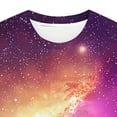 thumbnail image 5 of Mifsaly Galaxy Space Print Tee for Women Crewneck Short Sleeve Summer Tops Soft Stretchy Lightweight Breathable T-Shirts Casual Daily Going Out Flattering Versatile Trendy Shirt XL, 5 of 5