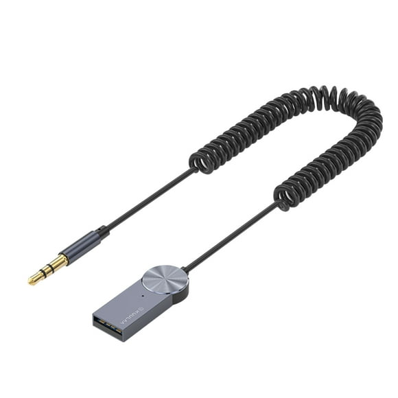 Seitruly Adaptador Bluetooth Cable para coche 3,5mm Jack Bluetooth 5,0 receptor altavoz Audio música BT transmisor Auto manos libres Cables de audio/vídeo
