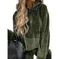 thumbnail image 4 of UKAP Ensemble de Jogging pour Femmes Manches Longues Survêtements à Cordon Deux Pièces Tenue Décontractée de Course Vert Armée m, 4 of 9