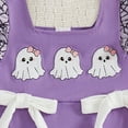 thumbnail image 6 of HCNTES Girls Fly Sleeve Pumpkin Jumpsuit Embroidery Ruffle Romper Baby Halloween Clothes(Style2-Purple,0-3 Months), 6 of 8