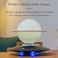 thumbnail image 2 of 3D Printed Floating Saturn Planet Lamp Magnetic Levitation Rotating LED Night Light Stylish Home Office Decor Aesthetic Creative Tech Present for Holiday Birthday Anniversary Gifts, 2 of 10