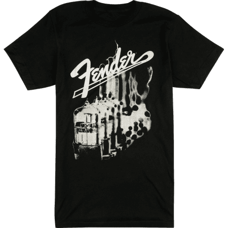 Genuine Fender Guitars Vacuum Tubes T-Shirt, Black Medium #9190125406