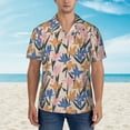 thumbnail image 4 of Daiia Lilies Flowers Hawaiian Shirt for Men Gentle Cotton Regular Short Sleeve Casual-XX-Large, 4 of 9
