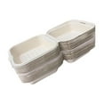 thumbnail image 1 of Baohd Compostable Clamshell Take Out Food Containers to go Containers Beige 50pcs, 1 of 9