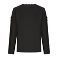 thumbnail image 6 of USSUMA Womens Shirts Dressy Casual Plain Lace Tops for Evening Wear Long Sleeve V Neck Sexy Women Blouses and Tops Fashion, 6 of 8
